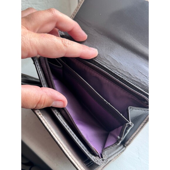Coach Vintage Soho Trifold Wallet in Metallic Bronze Leather